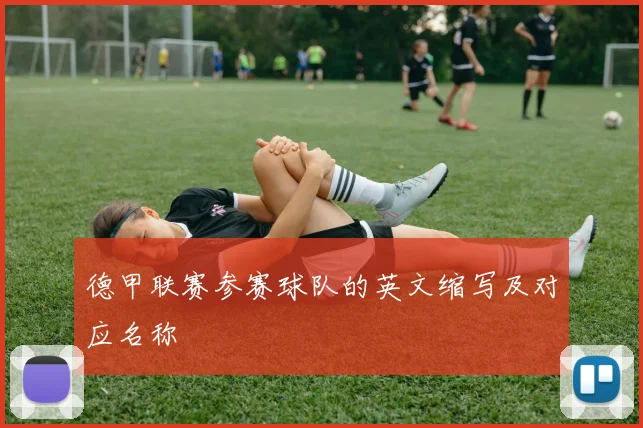 德甲联赛参赛球队的英文缩写及对应名称